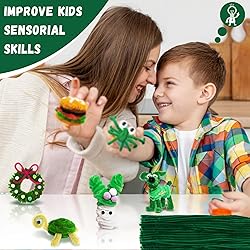 Green Pipe Cleaners,300pcs Christmas Craft