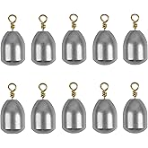 Iron Fishing Weights Sinkers, 20pcs Bass Casting Sinker Weights with Ring Drop Fishing Sinker and Weights for Saltwater Surf Sea Fishing