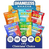 Shameless Snacks Candy Carnival - Sour Gummy Variety Pack &amp; Fruit Snacks | Strawberry Orange Mango Cola Gummies, Keto 3g Sugar - Gluten Free Vegan Candy for Kids &amp; Adults