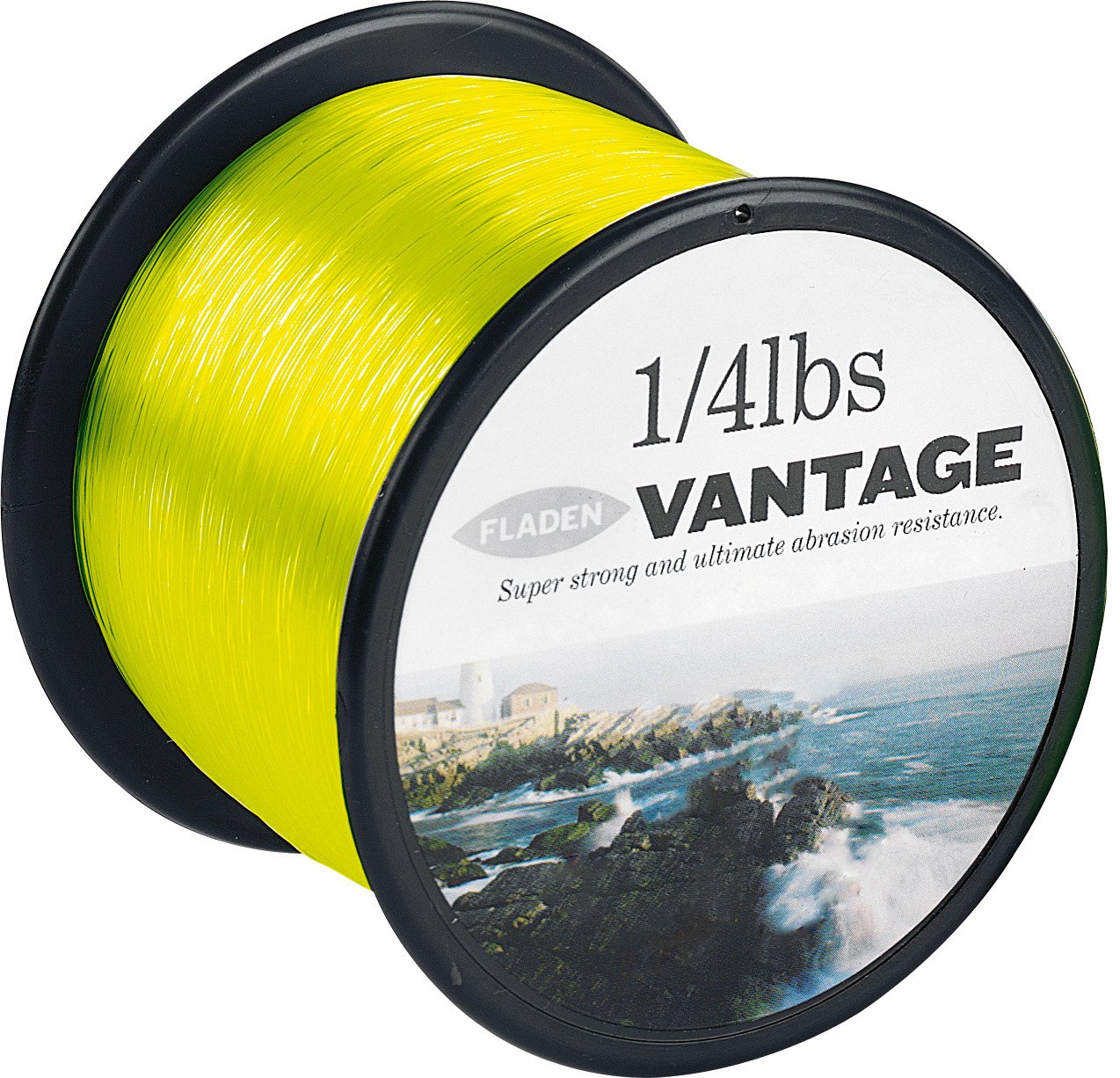 FLADEN VANTAGE PRO Bulk 1/4lb Spools of Extra Strong Monofilament Sea Fishing Line (YELLOW FLUORO) - comes in 15, 20, 30 & 50lbs (50lbs - 238m - 0.70mm)