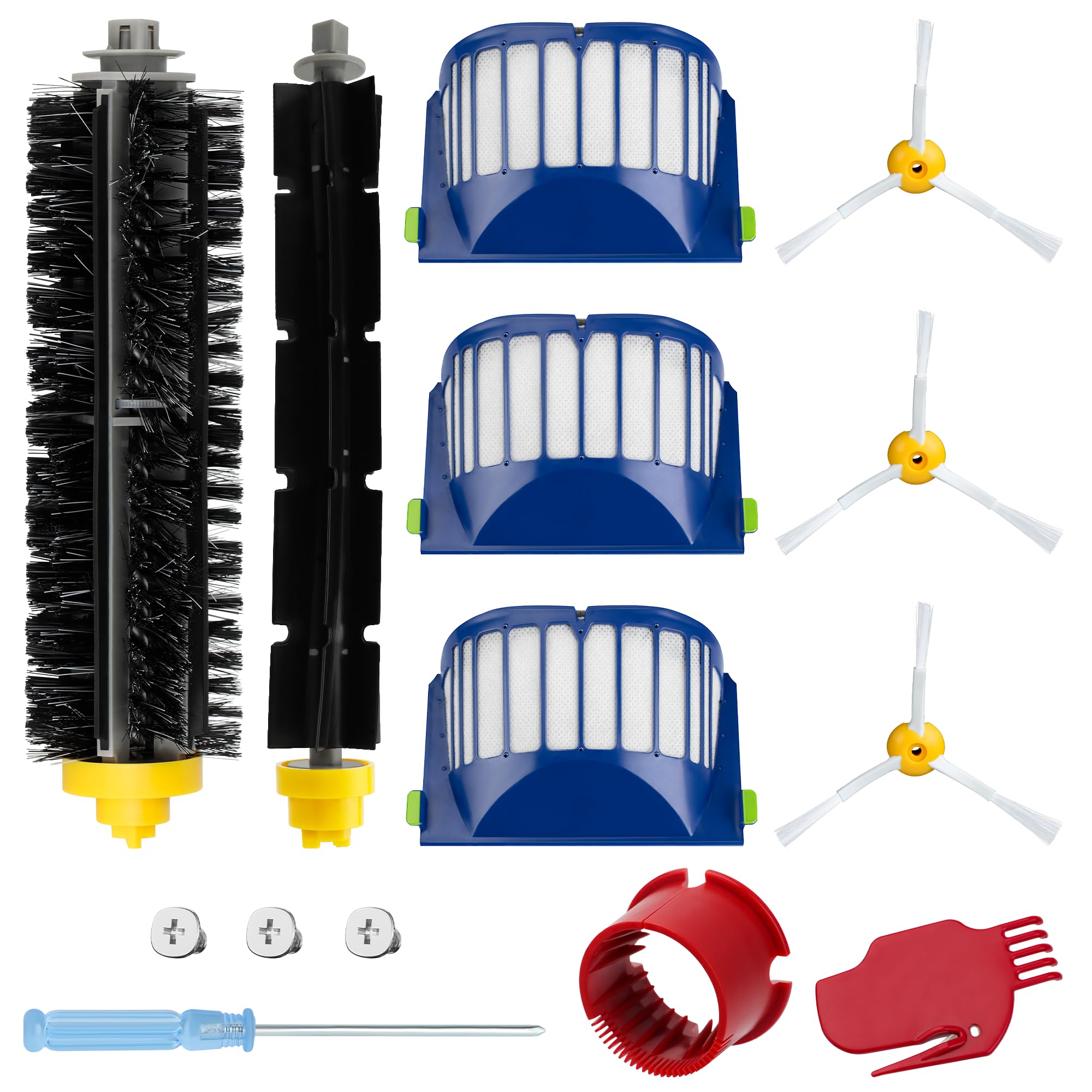Photo 1 of Funmit Parts Replacement for Roomba 500 600 Series 595 585 564 690 692 694 Vacuum Cleaner Accessories- Includes 3 Filter, 3 Side Brush and 1 Bristle Brush