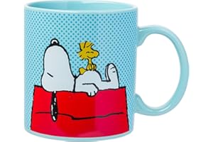 Silver Buffalo Peanuts Snoopy and Woodstock House Jumbo Ceramic Coffee Mug, 20 Ounce