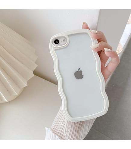 UEEBAI Funda Ondulada Para IPhone 15 Plus, Bonita Cubierta Plateada Con Forma De Onda Para IPhone, Bonita Funda Estética 3D Para Teléfono, Carcasa De Ondulación De Agua, Diseño Cromado 3D Para