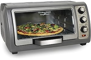 Hamilton Beach 6 Slice Convection Toaster Oven With Easy Reach Roll-Top Door, Bake, Broil & Toast Functions, Auto Shutoff, Silver (31123DA)