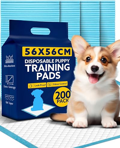 SA Products Puppy Pads 200 Pack 56x56 cm Training Pads Blue
