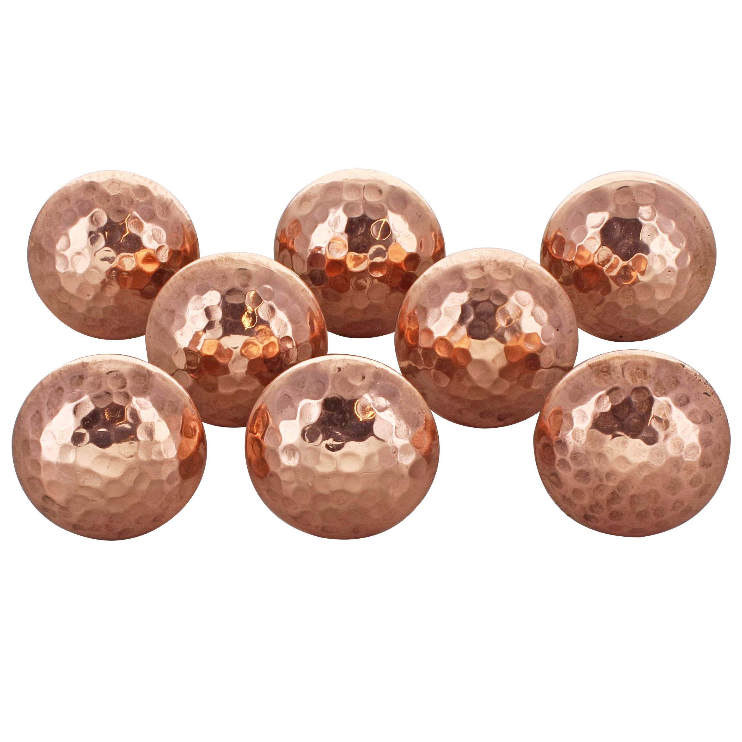 G Decor Copper Hammered Door Knobs, Vintage, Shabby Chic, Interior Furniture, Cabinet Cupboard Drawers Pulls Handles (8-Pack)
