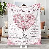 Aipon Daughter Gifts Blanket, Birthday Gift for Daughter Blankets from Mom Dad to My Daughter Blanket 40"x 50", Daughter Gifts from Mom Best Gifts for Adult Daughters Wedding Graduation
