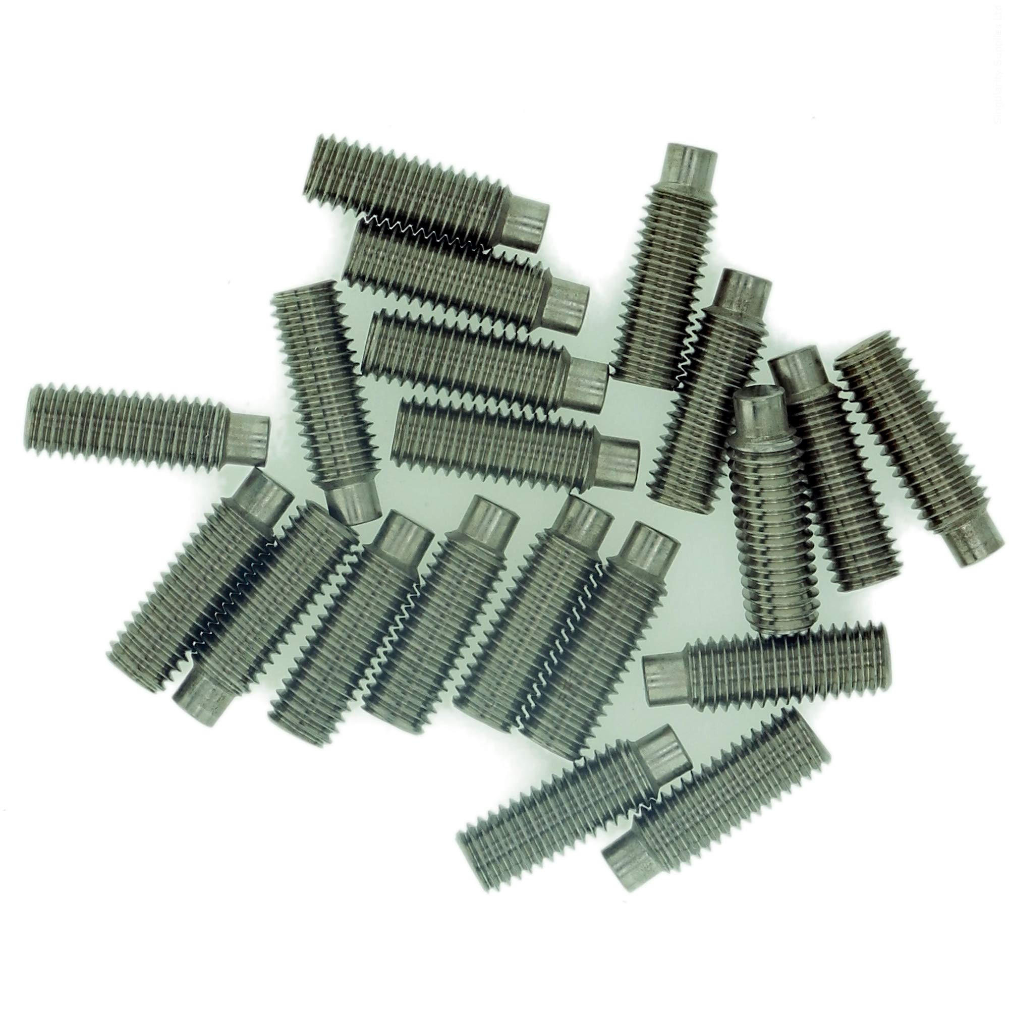 M5 (5mm x 5mm) Hex Socket Grub Screw (Dog Point) - Stainless Steel (A2) (Pack of 20)