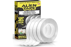 ALIEN TAPE Heavy Duty Double Sided Tape, Nano Tape, 40 Feet Clear Adhesive Tape for Poster Photo Wall Decor As Seen on TV