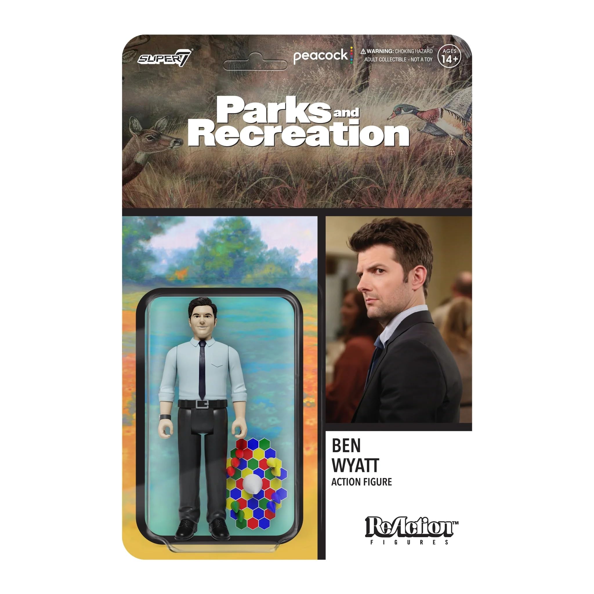 SUPER7 Parks and Recreation Ben Wyatt 3.75 in Reaction Figure