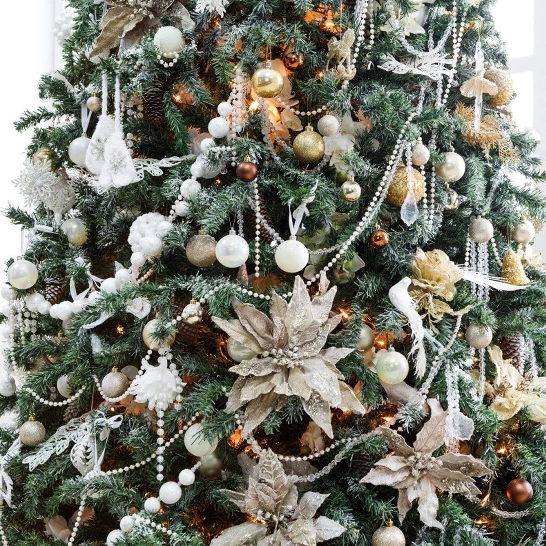 ZOYUBS Christmas Ornaments Balls Christmas Balls 3cm Tree Top Stars Ornate Christmas Tree Ornaments Decoration Ball Set Christmas Tree Ornaments 3cm Ball Christmas Tree Decoration Ball Hanging Large