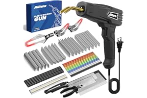 Allturn Upgraded Plastic Welder, 2 in 1 Plastic Welding Kit, Hot Staples Weld Gun, Car Bumper Repair Kit for Most Plastics, Patent Number D970324(Black)