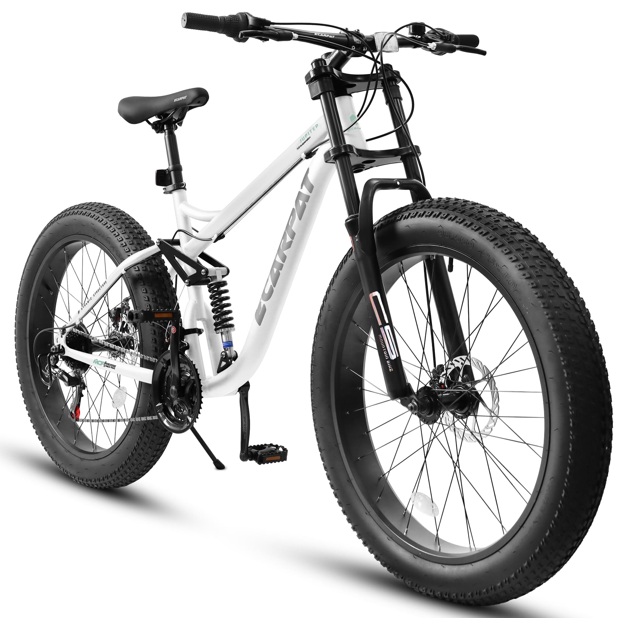 KWOJU 26 inch Mountain Bike,Full-Suspension 21