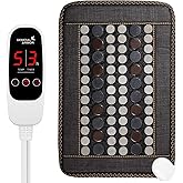 Infrared Heating Pad for Back, Large 52 Jade and 20 Tourmaline Heating Pad for Neck Shoulders Back and Abdomen with Auto Shut Off, Size: 23.6" x 15.7''