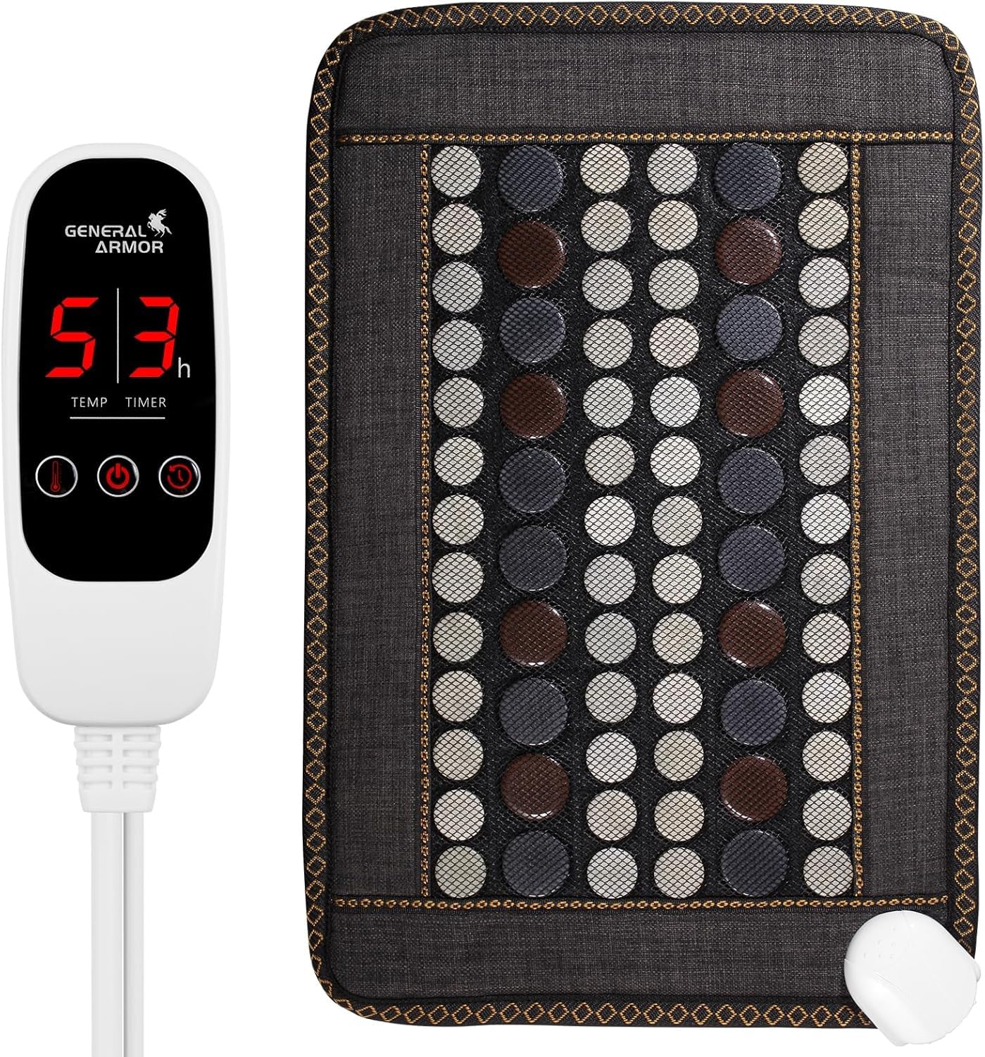 Photo 1 of Infrared Heating Pad for Back, Large 52 Jade and 20 Tourmaline Heating Pad for Neck Shoulders Back and Abdomen with Auto Shut Off, Size: 23.6" x 15.7''