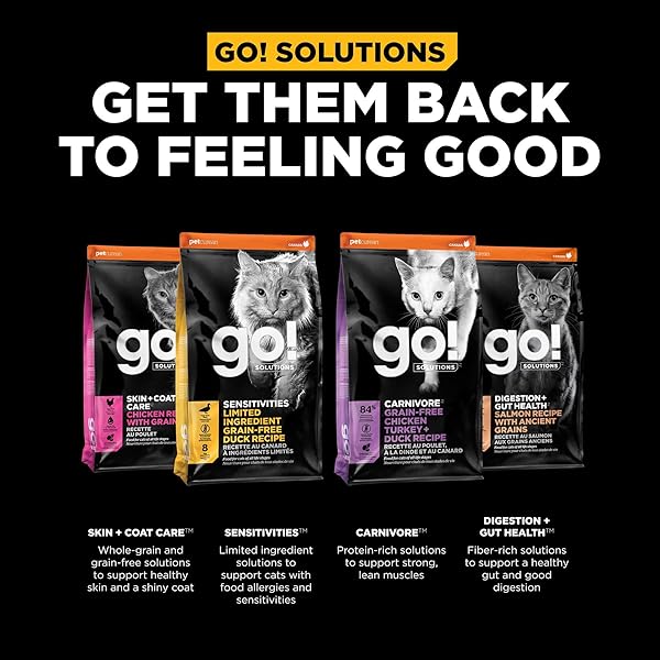 GO! SOLUTIONS WEIGHT MANAGEMENT + JOINT CARE, GRAIN-FREE DRY CAT FOOD, SALMON RECIPE, 6 LB BAG