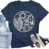 CQF Garden Shirts for Women Plant Lover T-Shirt Gardener Lover Tee Tops Casual Plant Short Sleeve