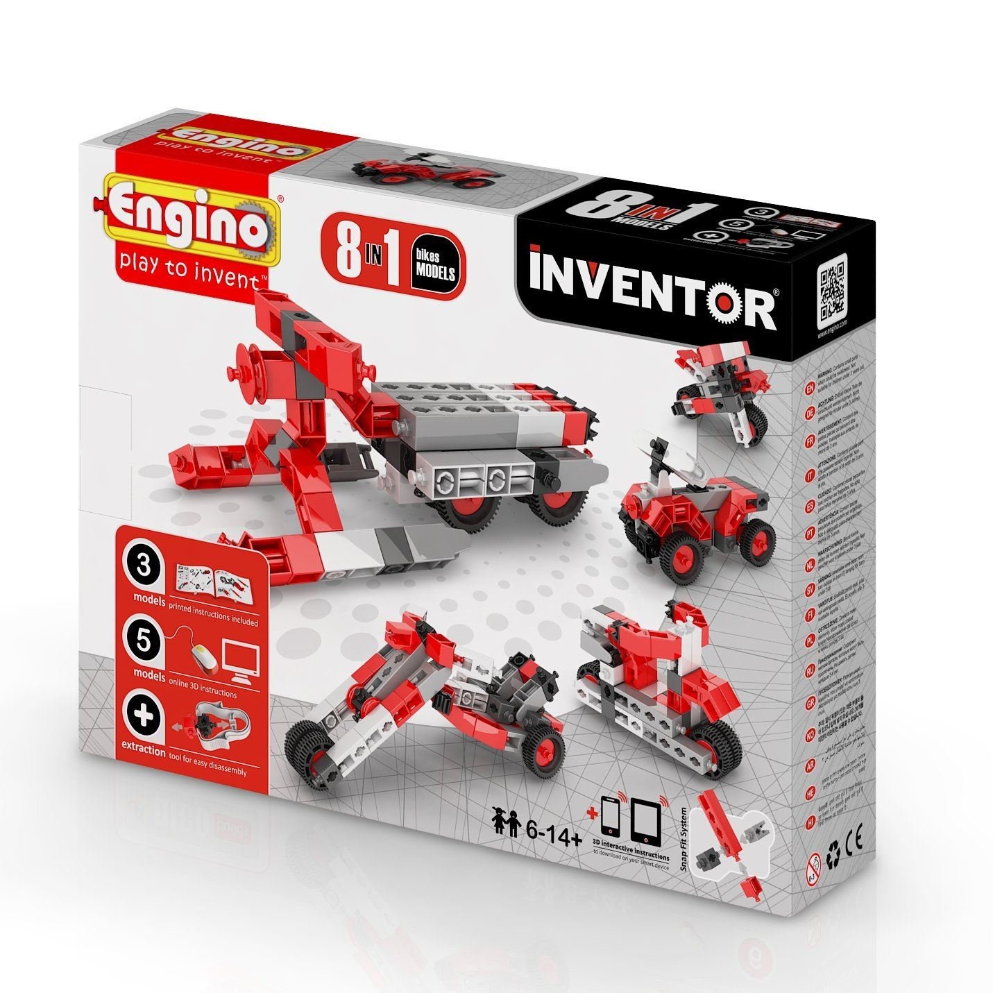 Engino-INVENTOR 0832 – Construction Kit 8 in 1 Motorcycles
