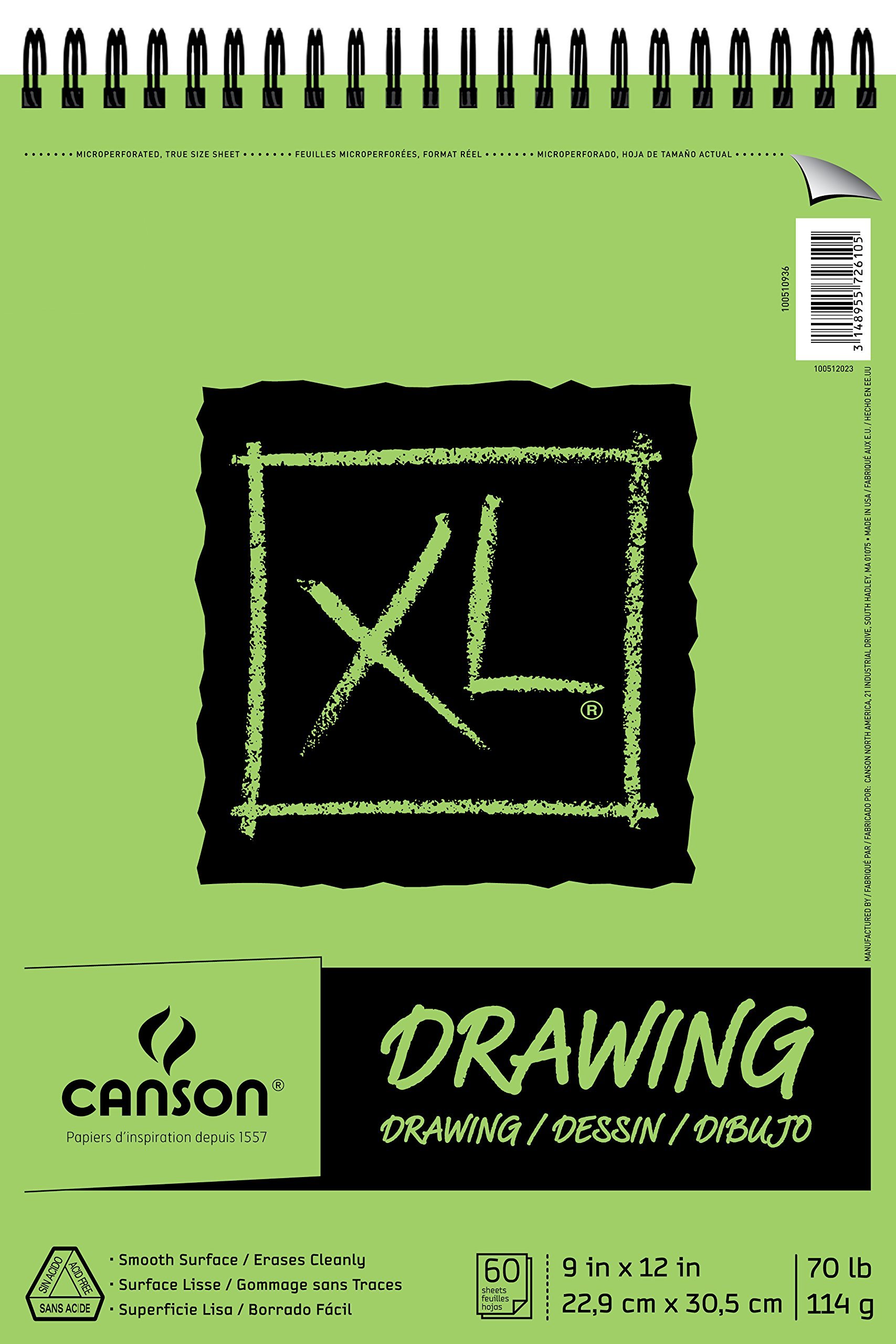 Canson XL Series Drawing, 9" x 12", Green