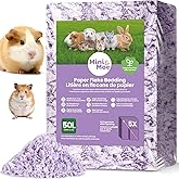 Hamster Bedding 50L Guinea Pig Paper Bedding Odor Control 99% Dust-Free | Small Pet Bedding Natural Paper Expands 5X Soft Dust-Free Unscented Support Burrowing, Nesting, Easier Daily Cage Care