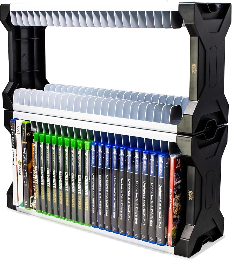 ADZ Universal Game Holder 46 Disc Tower Rack for PS2 PS3 PS4 PS5 PSP Xbox Wii