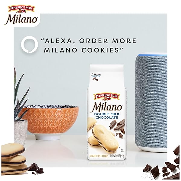 PEPPERIDGE FARM MILANO DOUBLE MILK CHOCOLATE COOKIES, 7.5 OZ BAG (15 COOKIES)