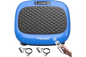 POWET Vibration Plate Exercise Machine, Mini Whole Body Workout Waver Vibration Plate for Lymphatic Drainage with 5 Setting Modes, 99 Speed Levels for Weight Loss, Shaping, Toning