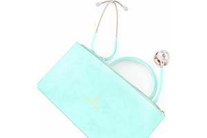 BJÖRN HALL Rose Gold Turquoise Stethoscope & Case | Adult Dual Head Classic Chestpiece | Lightweight Design 5.9oz | Length 26in | Perfect for ICU CMA Cardiac Med Student Nurse | Mint Teal Tubing RGT