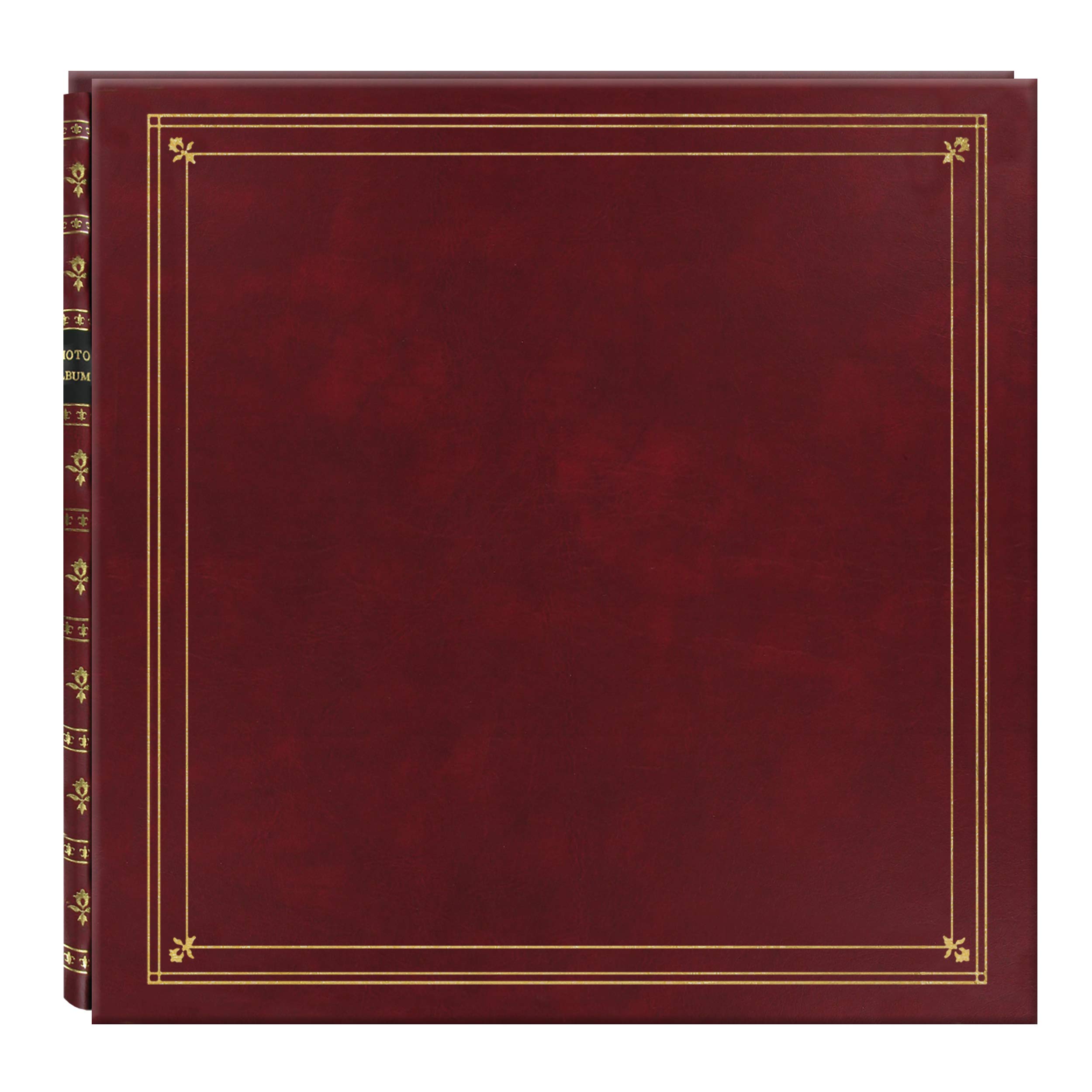 Pioneer Photo Albums Photo Album, Faux Leather Stainless Steel Paper Polyvinyl Chloride, Burgundy Red — image 1