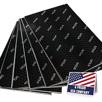 Tapis Insonorisant Voiture En Butyle - Épaisseur 50 Mm, 5 Feuilles (total ~4.6 M²), Pour Porte, Coffre, Plancher