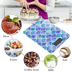 Colorful Mermaid Food Scale Waterproof Digital