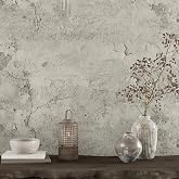 VEELIKE Aged Tan Concrete Wallpaper Peel and Stick Textured Distressed ... - Textured Concrete Look Wallpaper For Kitchen