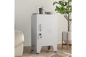 PAOFIN 24.4" H Metal Locker Storage Cabinet with 1 Doors, Pantry with Shelves, Storage Cabinet with Adjustable Leveling Foot for Kitchen, Employees, Office, Kids Locker