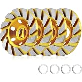 4 Inch Concrete Stone Ceramic Turbo Diamond Grinding Cup Wheel,12 Segs Heavy Duty Angle Grinder Wheels for Angle Grinder(4 Pieces)