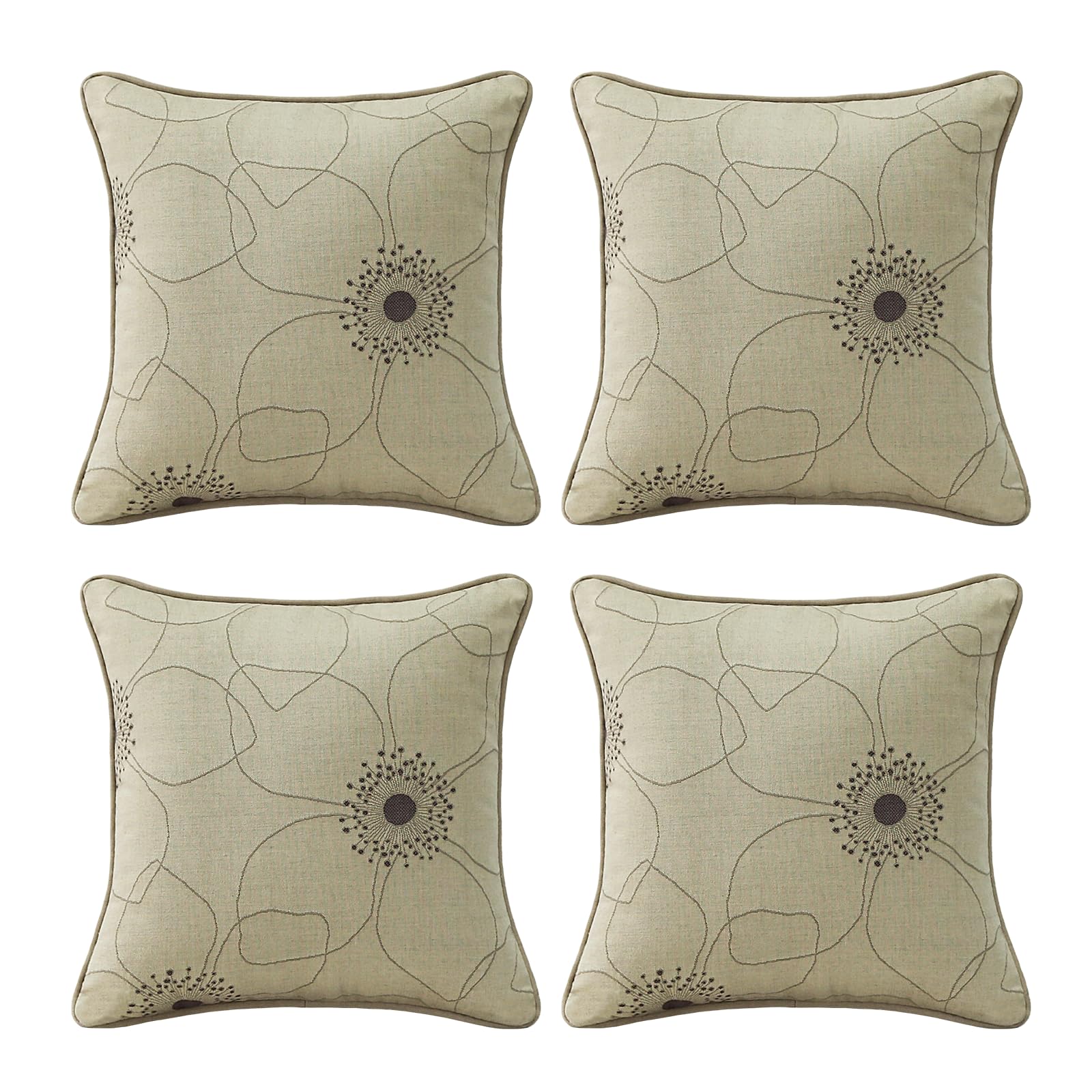 View 1 of  Outdoor Sunbrella Decorative Pillow , 18" x 18" Outdoor Pillow Set for Couch Bed Throw Patio Sofa, Allure Dusk