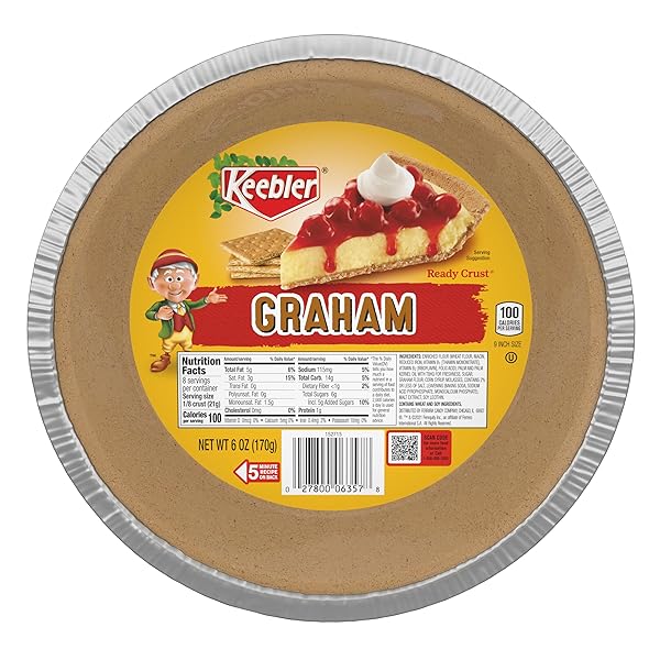 KEEBLER READY CRUST 9-INCH GRAHAM CRACKER PIE CRUST,...