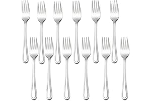 LIANYU 12-Piece Toddler Forks, Kids Silverware Forks for 2-10 Year Old, Children Cutlery Flatware Set, Kids Utensils for Home Preschools, Dishwasher Safe
