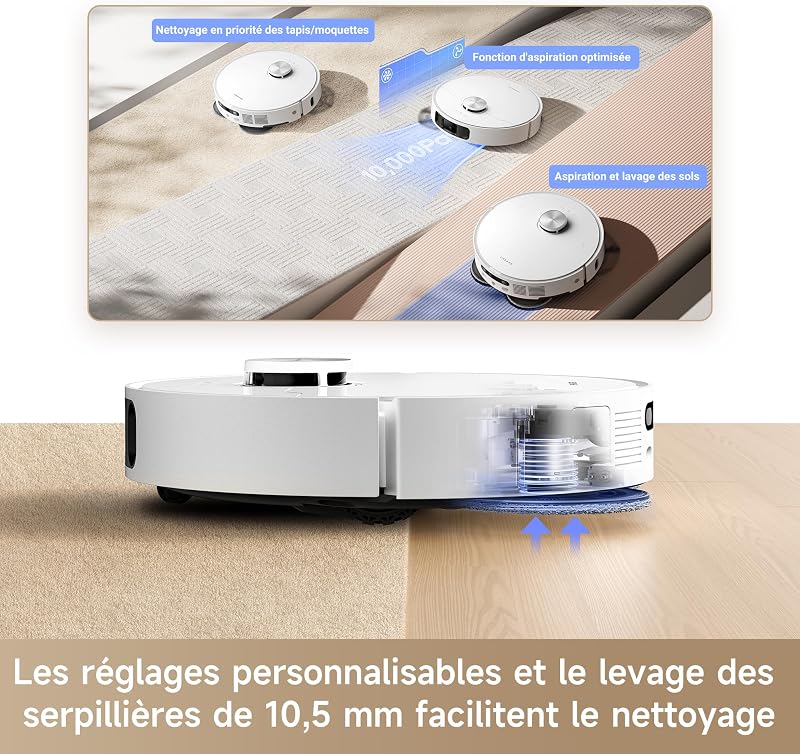 L10s Ultra Gen 2 Robot Aspirateur Laveur avec Aspiration 10 000 Pa