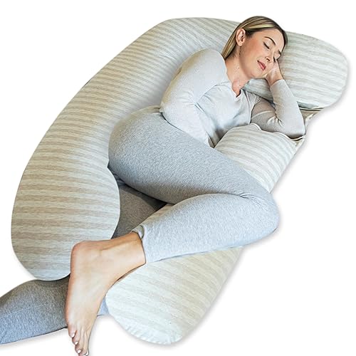 Pharmedoc Pregnancy Pillows, U-Shape Full Body Pillow -Removable