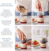 Kilner 0.35 L Breakfast Jar Set with Stainless Spoon Measuring Lid view 6