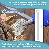 Smith’s Professional 7mm x 100mm Glue Sticks 50 Pack Clear EVA RoHS Certified view 3