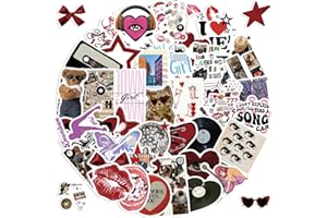 WANVAE 50pcs Aesthetic Downtown Girls Stickers for Water Bottle, Cool Trendy Y2K Waterproof Vinyl Funny Decal for Adult Teen Phone Notebook Laptop Travel Case Guitar Skateboard Scrapbook Party Supplies