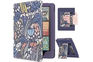 MoKo Case for 7"/6.8" Kindle Paperwhite(12th/11th Gen-2024/2021) and Kindle Colorsoft Signature Edition, Slim PU Shell Cover Case with Auto-Wake/Sleep for Kindle Paperwhite 2024, Night Blue