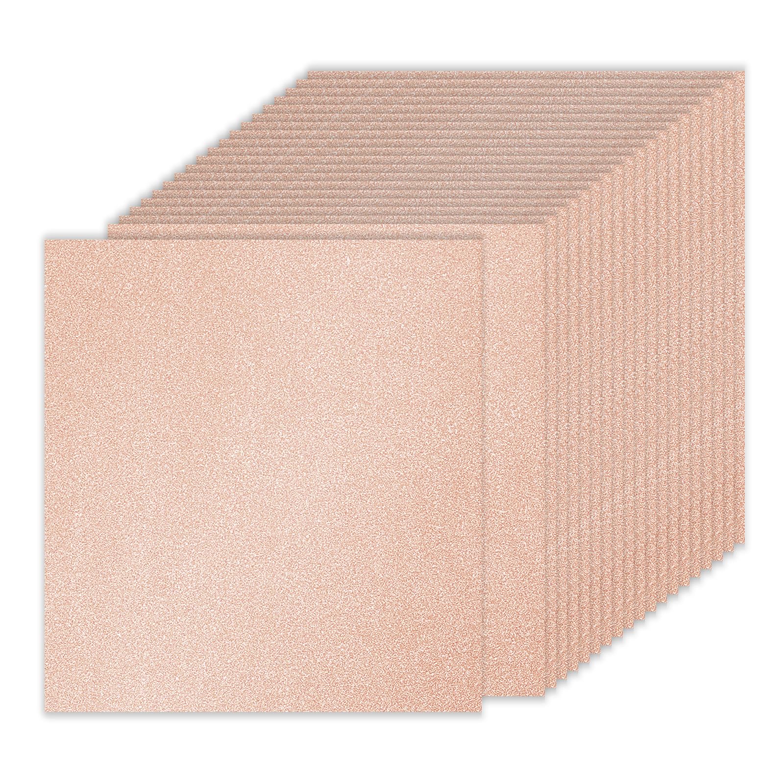 PATIKIL 40Sheets Rose Gold Glitter Cardstock Paper, 12 x 12 in 250gsm Square Premium Sparkly Paper Craft Cardstock Paper for Scrapbook Card Making DIY Art Projects Wedding Party