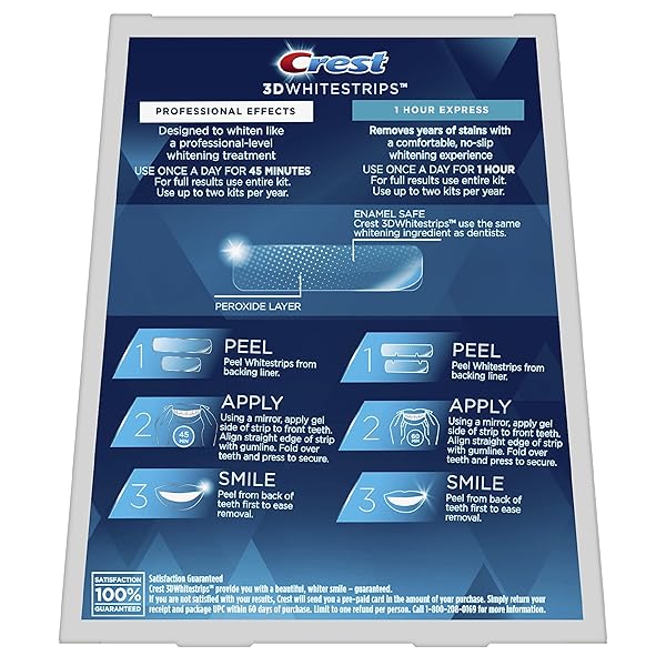 CREST 3D WHITESTRIPS PROFESSIONAL EFFECTS PLUS, 3D WHITE, TEETH WHITENING STRIP KIT, 48 STRIPS, CREST TEETH WHITENING STRIPS, TEETH WHITENING KIT