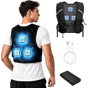 Sovrelon Portable Cooling Vest with 3 Cooling Plate, 3 Cooling Power Settings, Portable Air Conditioner Vest