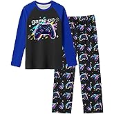 Fiodrimy Boys Pajamas Big Boys Pjs Set Long Sleeve and Pants Jammies 2 Piece Boys Sleepwear Lounge Clothes Size 8-14