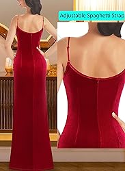VFSHOW Womens 2025 Winter Velvet Formal Prom Maxi