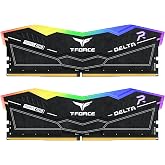 TEAMGROUP T-Force Delta RGB DDR5 Ram 48GB (2x24GB) 6400MHz PC5-51200 CL32 M-DIE Desktop Memory Module Ram for 600 700 Series Chipset XMP 3.0 Ready Black - FF3D548G6400HC32ADC01
