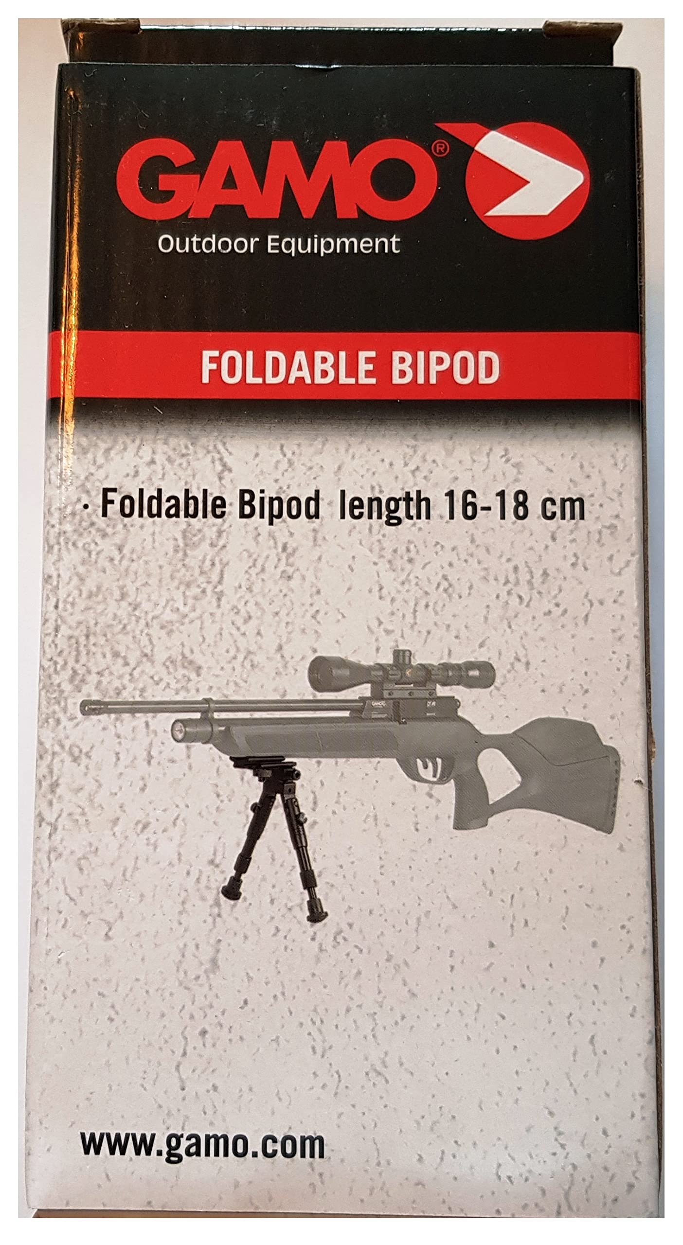 Gamo rugged foldable bipod with 16-18cm extendable legs for 177, 22 airguns and air rifles. Includes fixing kit